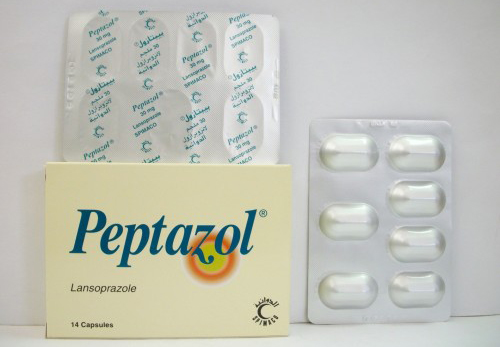 بيبتازول لعلاج ارتجاع المرئ والتهاب الأثنى عشر Peptazol Capsules