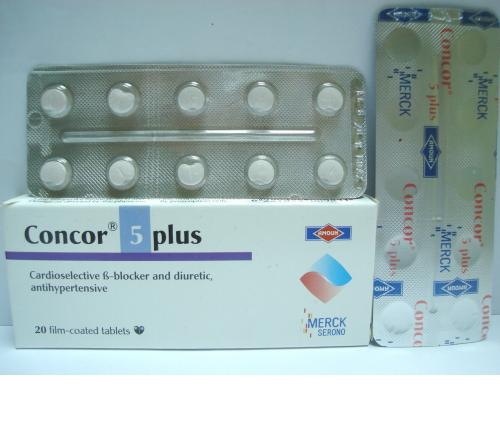 كونكور 5 بلس اقراص علاج ارتفاع ضغط الدم Concor 5 Plus Tablet