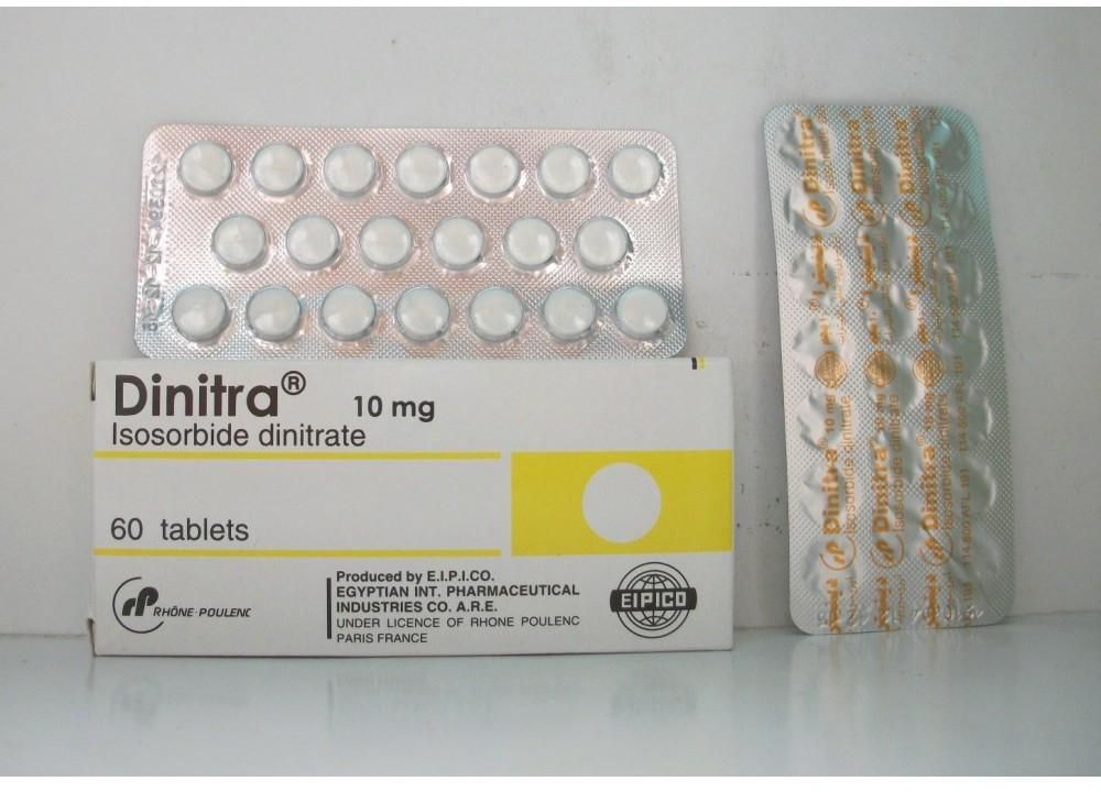 دينيترا اقراص لأعراض الذبحة الصدرية Dinitra Tablets