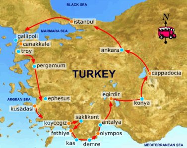الدول القريبة من تركيا