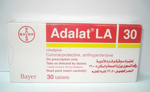اقراص أدالات لعلاج الذبحة الصدرية Adalat Tablets