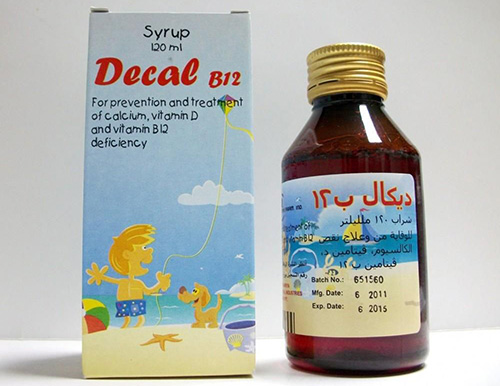دواء ديكال ب12 شراب لعلاج نقص الكالسيوم Decal B12 Syrup