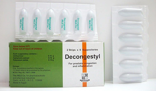 علاج ديكونجستيل لعلاج التهابات البروستاتا Decongestyl Suppositories