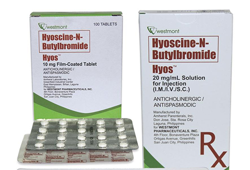 اقراص هيوسين بيوتيل بروميد لعلاج المغص وتقلصات المعدة Hyoscine Butylbromide