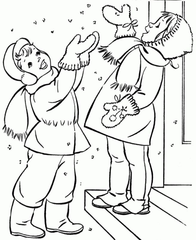 صور و رسومات فصل الشتاء للأطفال